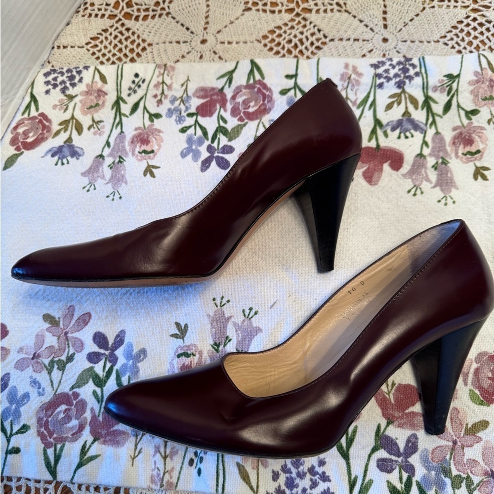 Coach Womens Shoes Leather Made in Italy Italian Gennie Heels Pumps Size 10 - Picture 4 of 13